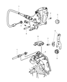 Diagram for Dodge Clutch Fork - 4796664