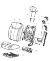 Diagram for 2011 Chrysler 200 Seat Cover - 1WU48DX9AA