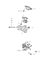 Diagram for Chrysler Aspen Engine Mount Bracket - 52021638AA