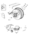 Diagram for Chrysler Town & Country Brake Booster - 68064801AE