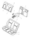 Diagram for 2001 Chrysler 300M Armrest - TB871L2AA