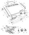 Diagram for Jeep Grand Cherokee Tailgate Handle - 1YK38AXRAA