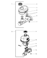 Diagram for 2005 Dodge Ram 3500 Brake Master Cylinder - 5093407AB