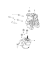 Diagram for Jeep Wrangler Engine Mount - 68271526AB