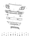 Diagram for 2021 Jeep Wrangler Bumper - 6BU41RXFAC