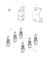 Diagram for Jeep Grand Cherokee Glow Plug - 68460484AA