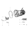 Diagram for 2008 Jeep Wrangler Transmission Mount - 52059947AB