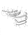 Diagram for 2000 Dodge Ram 3500 Air Deflector - 55274811