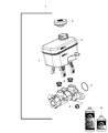 Diagram for Jeep Brake Master Cylinder Reservoir - 68055208AC