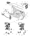 Diagram for 2008 Jeep Wrangler Door Latch Assembly - 4589505AB