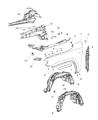 Diagram for 2021 Jeep Grand Cherokee Fender - 55369596AF