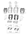 Diagram for 2019 Jeep Wrangler Seat Cover - 6PW86LA3AD