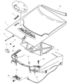 Diagram for 1999 Dodge Neon Hood Hinge - 4783990