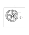 Diagram for 2009 Chrysler Town & Country Spare Wheel - 82210356