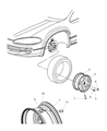 Diagram for Chrysler 300M Spare Wheel - UW21ZDJAB