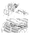 Diagram for 2007 Dodge Durango Radiator Support - 55362295AD