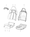 Diagram for Dodge Seat Cushion - 68206548AE