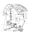 Diagram for 1999 Jeep Grand Cherokee Coil Spring Insulator - 52088346