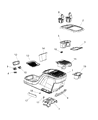 Diagram for Chrysler Center Console Base - 6ZA353X9AB