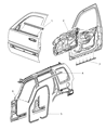 Diagram for 2006 Jeep Liberty Weather Strip - 55360642AB