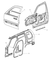 Diagram for 2005 Jeep Liberty Door Seal - 55235919AJ