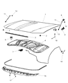 Diagram for 2017 Chrysler 300 Hood Hinge - 55113573AG