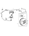 Diagram for Jeep Grand Cherokee Brake Booster Vacuum Hose - 5181750AB