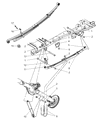 Diagram for 2003 Dodge Ram 1500 Bump Stop - 52106829AB