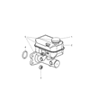 Diagram for Dodge Durango Brake Master Cylinder Reservoir - 5183197AA