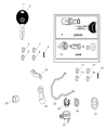 Diagram for 2004 Chrysler Pacifica Ignition Lock Assembly - UF21XDVAA