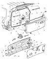 Diagram for Chrysler Sebring Rear Door Striker - 4878826AC