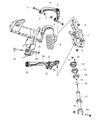 Diagram for 2007 Dodge Ram 1500 Shock And Strut Mount - 55398091AB