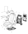 Diagram for Dodge Grand Caravan Seat Cushion - 1UR67DX9AB