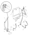 Diagram for 2002 Jeep Wrangler Seat Belt - 5EV62LAZAI