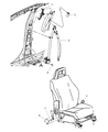 Diagram for 2009 Jeep Compass Seat Belt - 1BR841DVAB