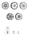 Diagram for 2013 Jeep Wrangler Spare Wheel - 1TK93AAAAB