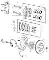 Diagram for Mopar Brake Caliper - 68052363AA
