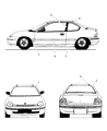 Diagram for 1999 Dodge Neon Door Moldings - RG30DX8AB