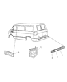 Diagram for 1998 Dodge Ram Van Emblem - 55295241AB
