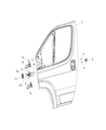 Diagram for Mopar Rear Door Striker - 68232446AB