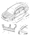 Diagram for Chrysler Sebring Door Seal - 5303657AD