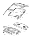 Diagram for 2000 Dodge Neon Sun Visor - PY91TL2AB