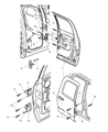 Diagram for 2004 Dodge Ram 2500 Door Hinge - 55276107AB