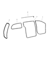 Diagram for 2008 Chrysler Town & Country Door Seal - 5020840AA