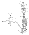 Diagram for 2001 Dodge Stratus Shock Absorber - MR455119