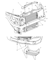 Diagram for 2005 Dodge Dakota Radiator Support - 55359645AB