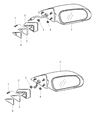 Diagram for 2000 Chrysler Sebring Car Mirror - MR799038