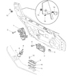 Diagram for 2001 Dodge Viper Rear Door Striker - 5245098AB