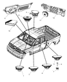 Diagram for 2012 Jeep Grand Cherokee Car Speakers - 5064360AB