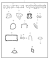 Diagram for Chrysler Town & Country Timing Cover Gasket - 68032198AA